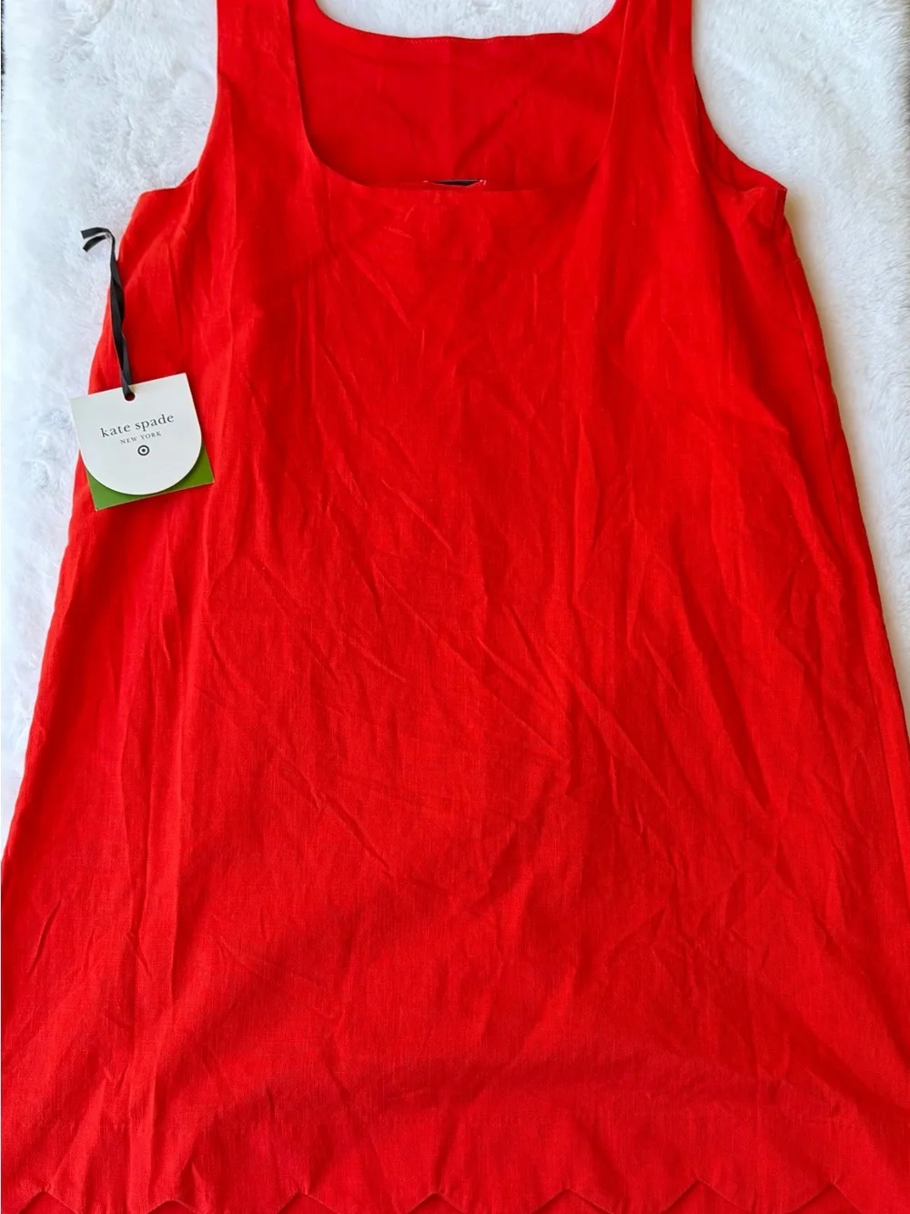NWT Kate Spade  x Target Red Scallop Hem Mini Dress